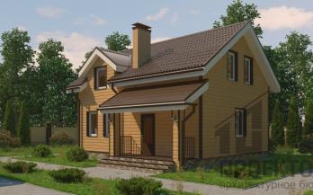 Проект каркасного дома к39