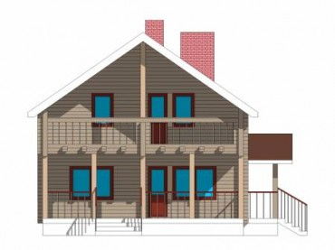 Проект деревянного дома 3-25