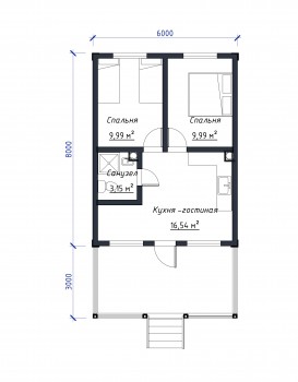 Проект деревянного дома 3-28