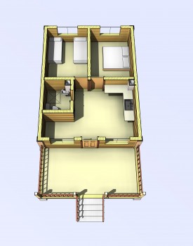 Проект деревянного дома 3-28