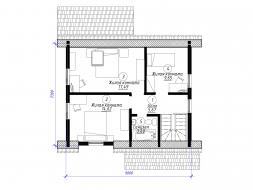 Проект каркасного дома к39