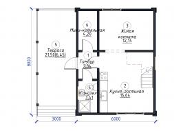 Проект каркасного дома к45