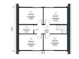 Проект каркасного дома к45
