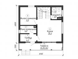 Проект каркасного дома к47