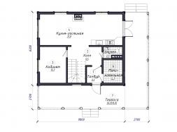 Проект каркасного дома к46