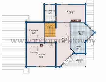 Проект деревянного дома 1068